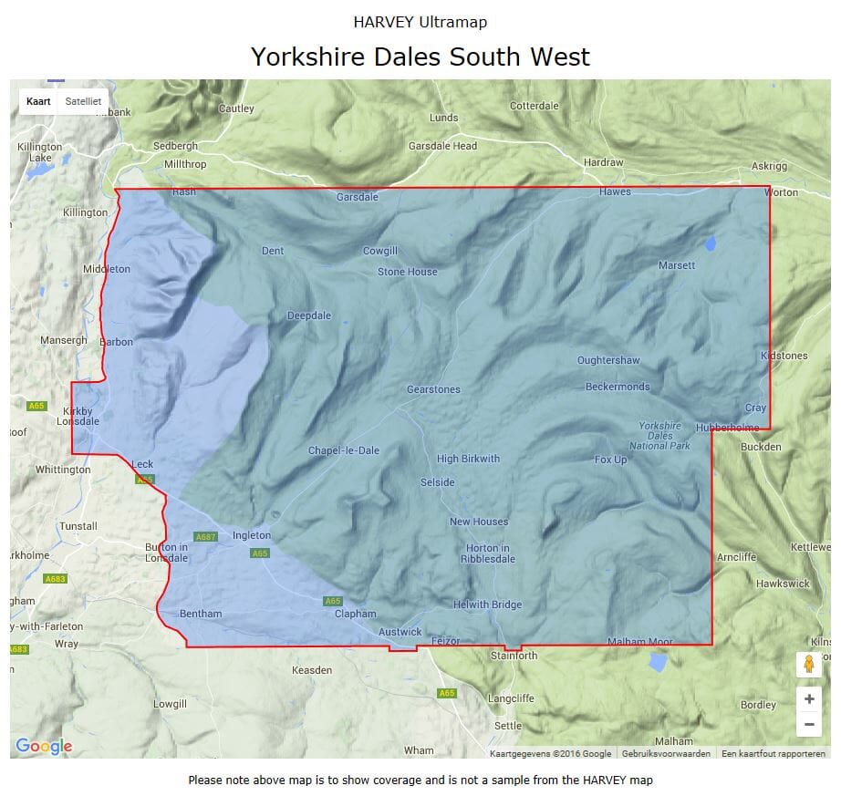 Carte de randonnée - Yorkshire Dales Sud Ouest XT40 | Harvey Maps - Ultramap carte pliée Harvey Maps 