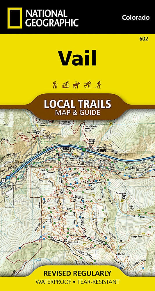 Vail Map [Local Trails] | National Geographic carte pliée 