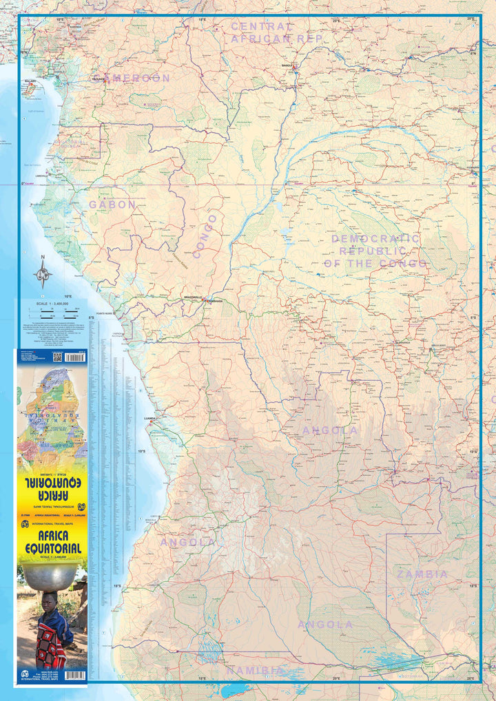Carte de voyage - Afrique Equatoriale | ITM carte pliée ITM 