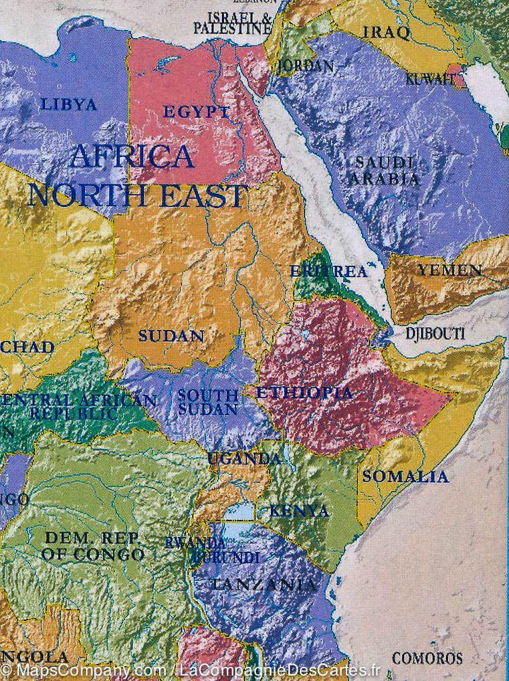 Carte de voyage - Afrique Nord-Est | ITM carte pliée ITM 