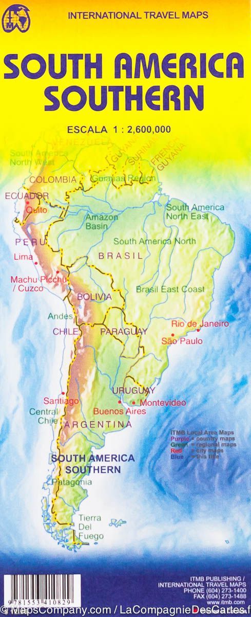 Travel map - Guyana, Suriname & French Guiana | ITM – La