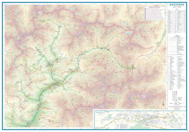 Carte de voyage - Andorre & Pyrénées | ITM - La Compagnie des Cartes