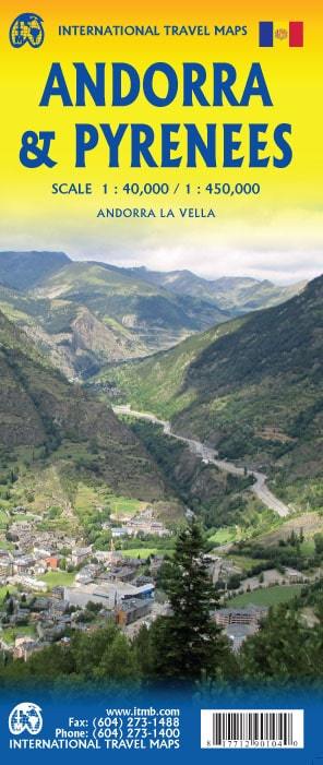 Carte de voyage - Andorre & Pyrénées | ITM - La Compagnie des Cartes