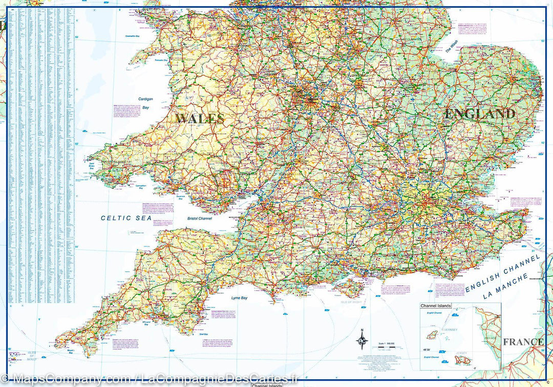 Carte de voyage - Angleterre et du Pays de Galles | ITM carte pliée ITM 