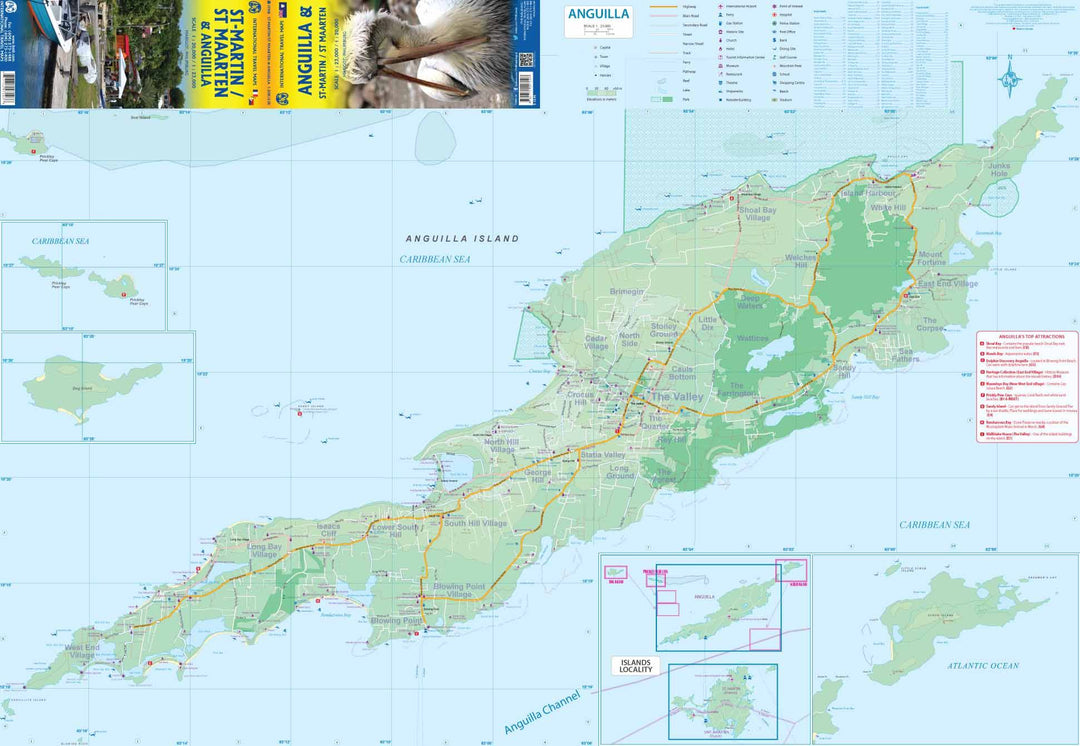 Carte de voyage - Anguilla & Saint-Martin | ITM carte pliée ITM 