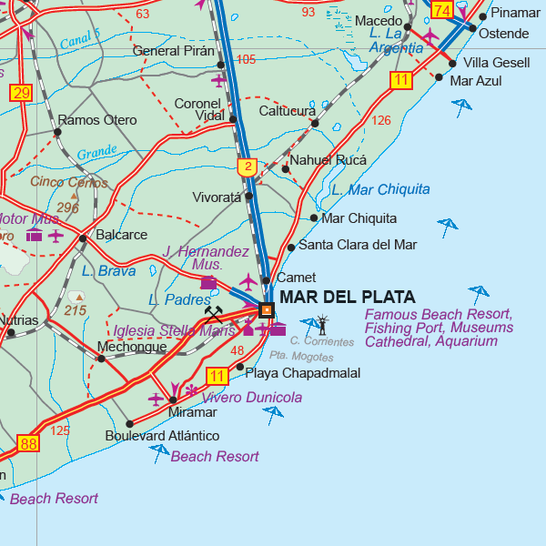 Carte de voyage - Argentine Sud & Terre de feu | ITM carte pliée ITM 