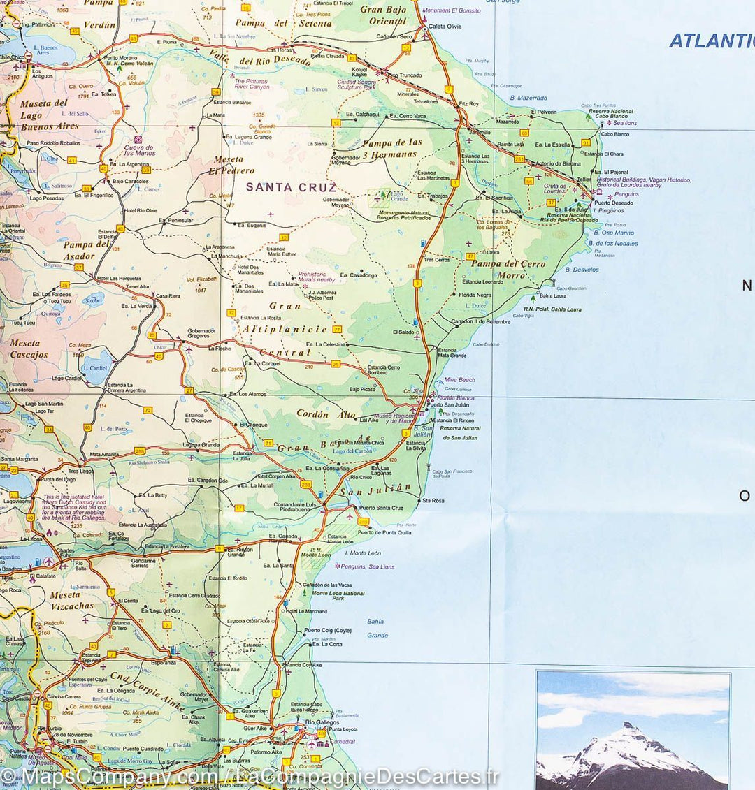 Carte de voyage - Argentine Sud & Terre de feu | ITM carte pliée ITM 