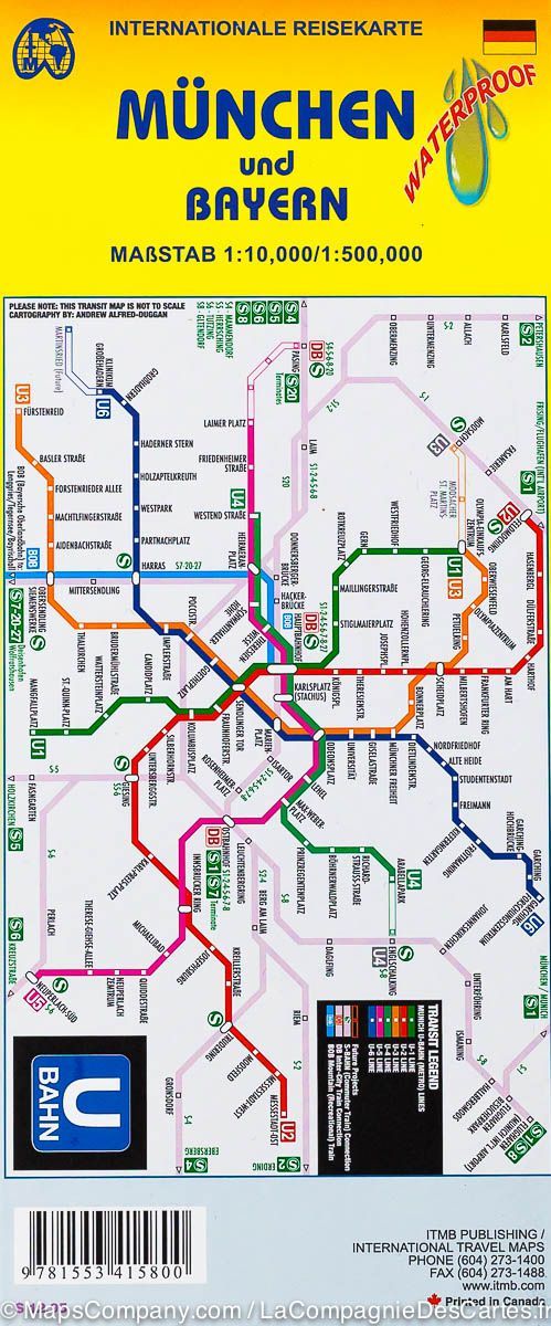 Carte de voyage - Bavière & Plan de Munich (Allemagne) | ITM carte pliée ITM 
