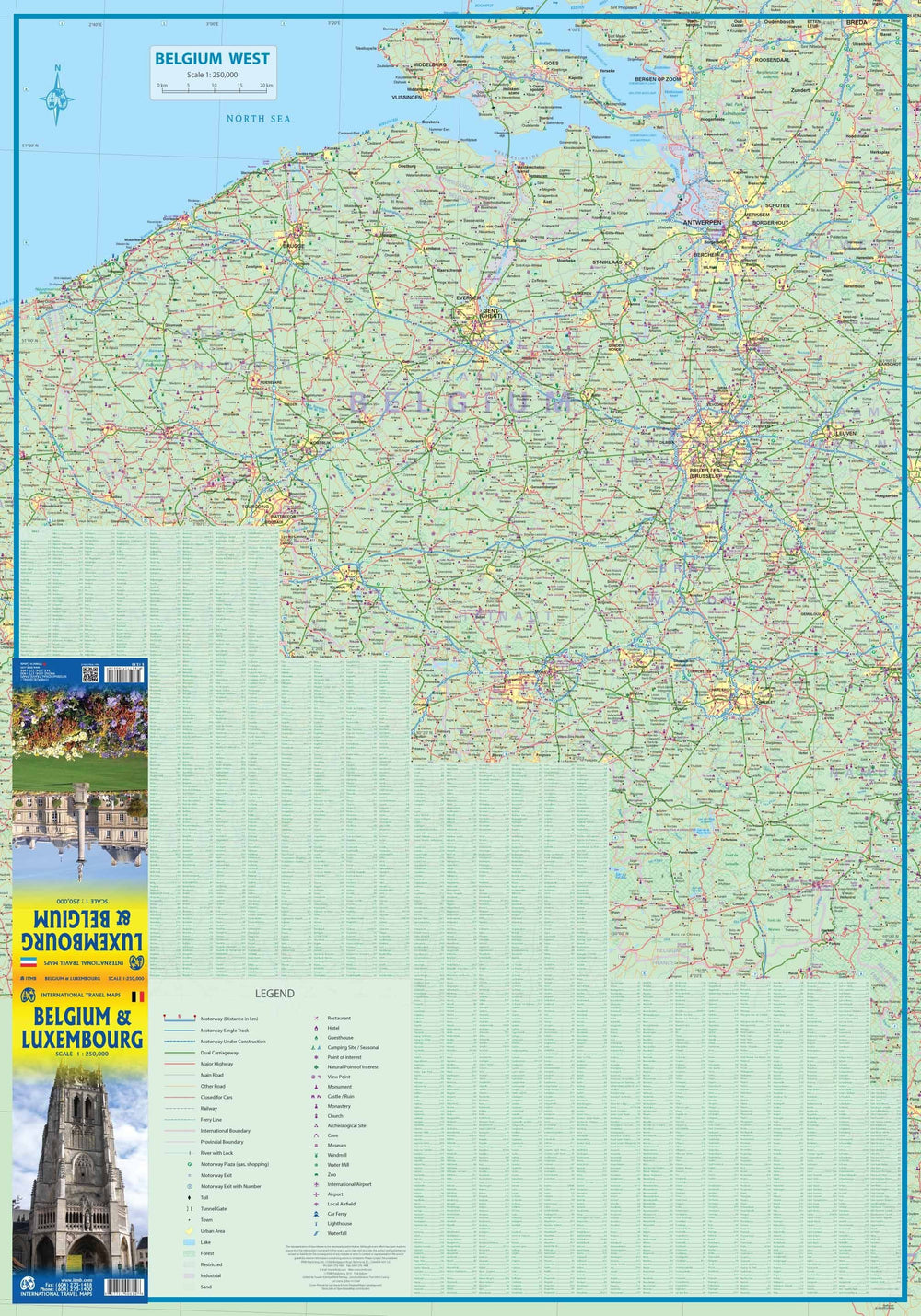Carte de voyage - Belgique & Luxembourg | ITM carte pliée ITM 