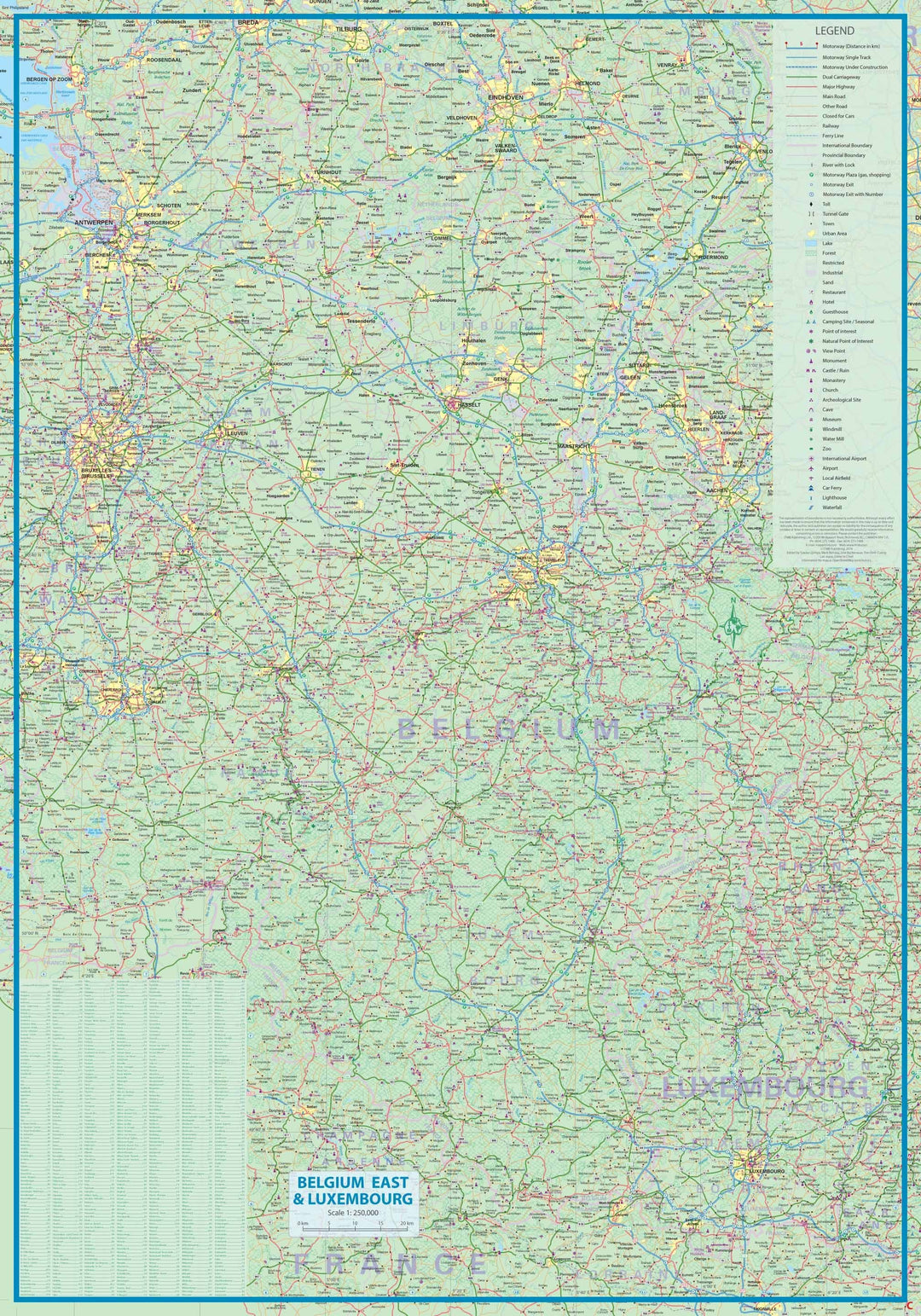 Carte de voyage - Belgique & Luxembourg | ITM carte pliée ITM 