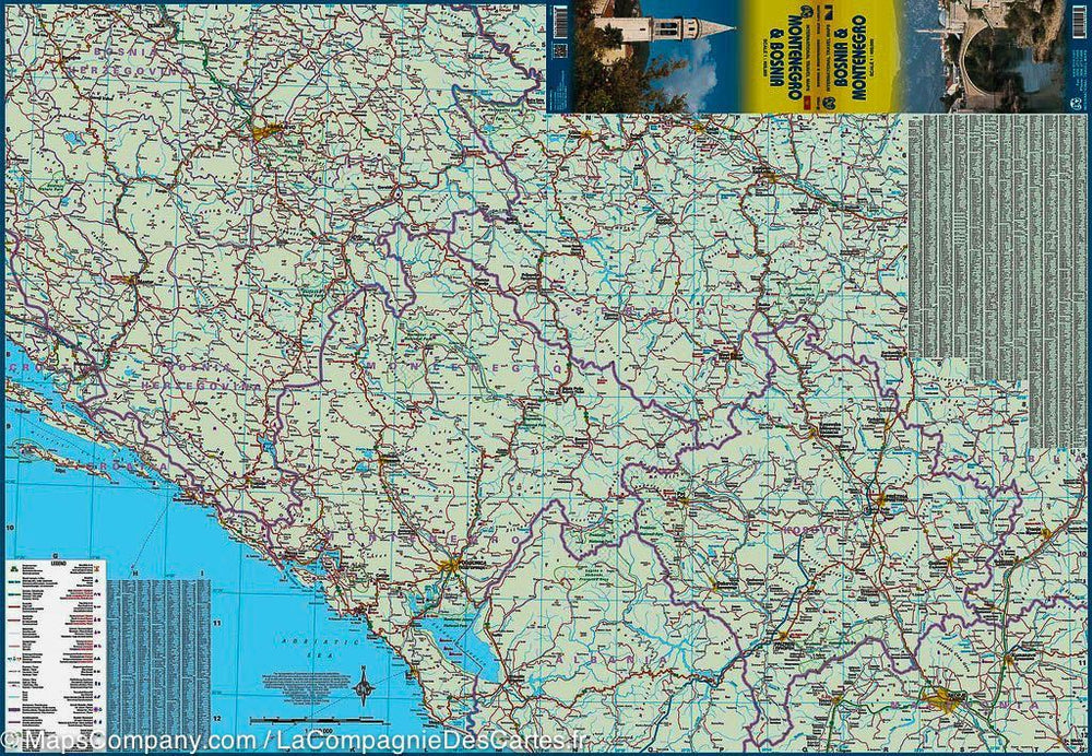 Carte de voyage - Bosnie & Monténégro | ITM carte pliée ITM 