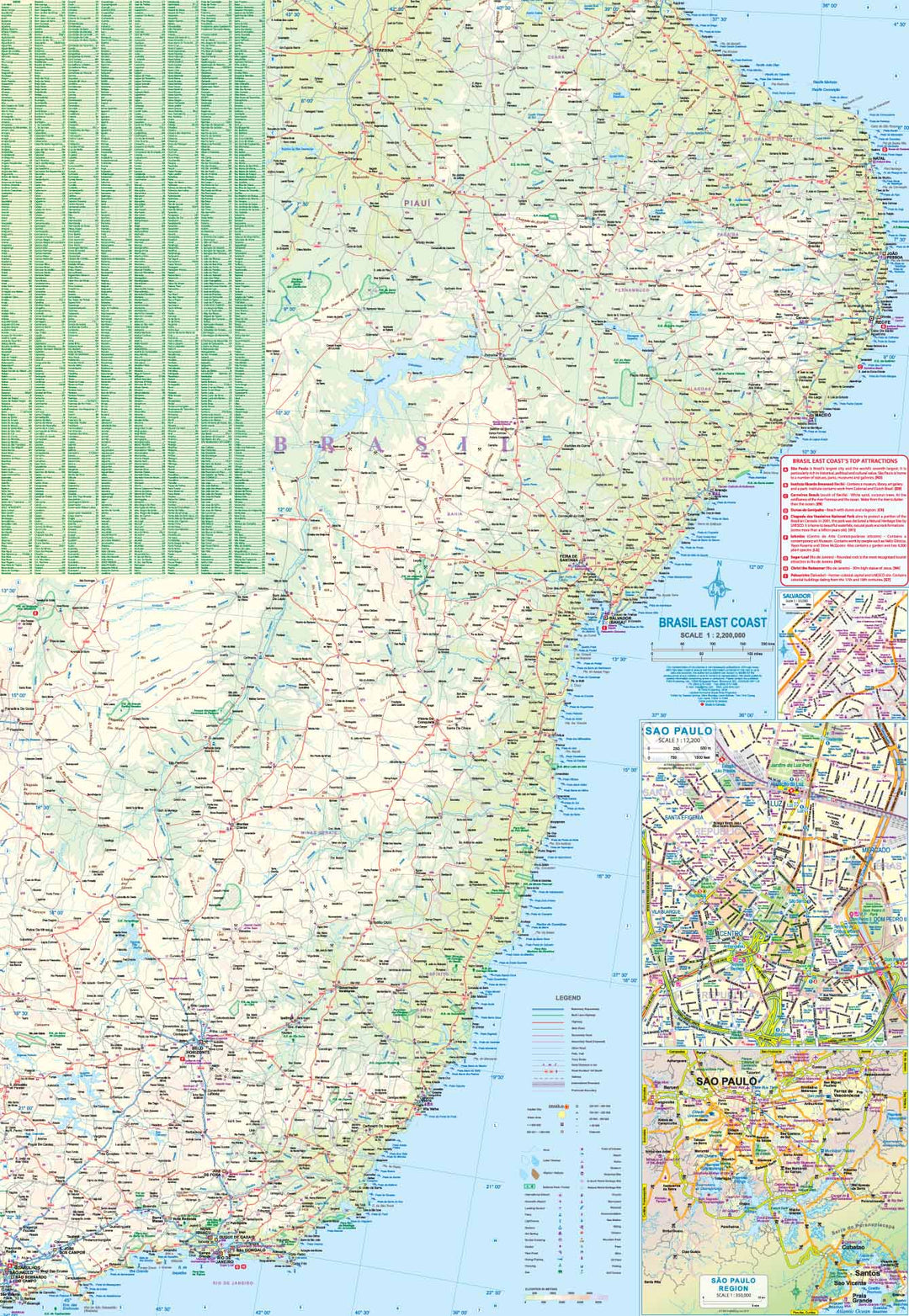 Carte Brésil : Plan Brésil 