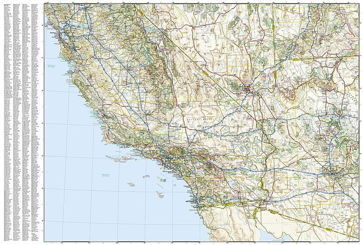 Carte de voyage - Californie &amp; Nevada | National Geographic - La Compagnie des Cartes