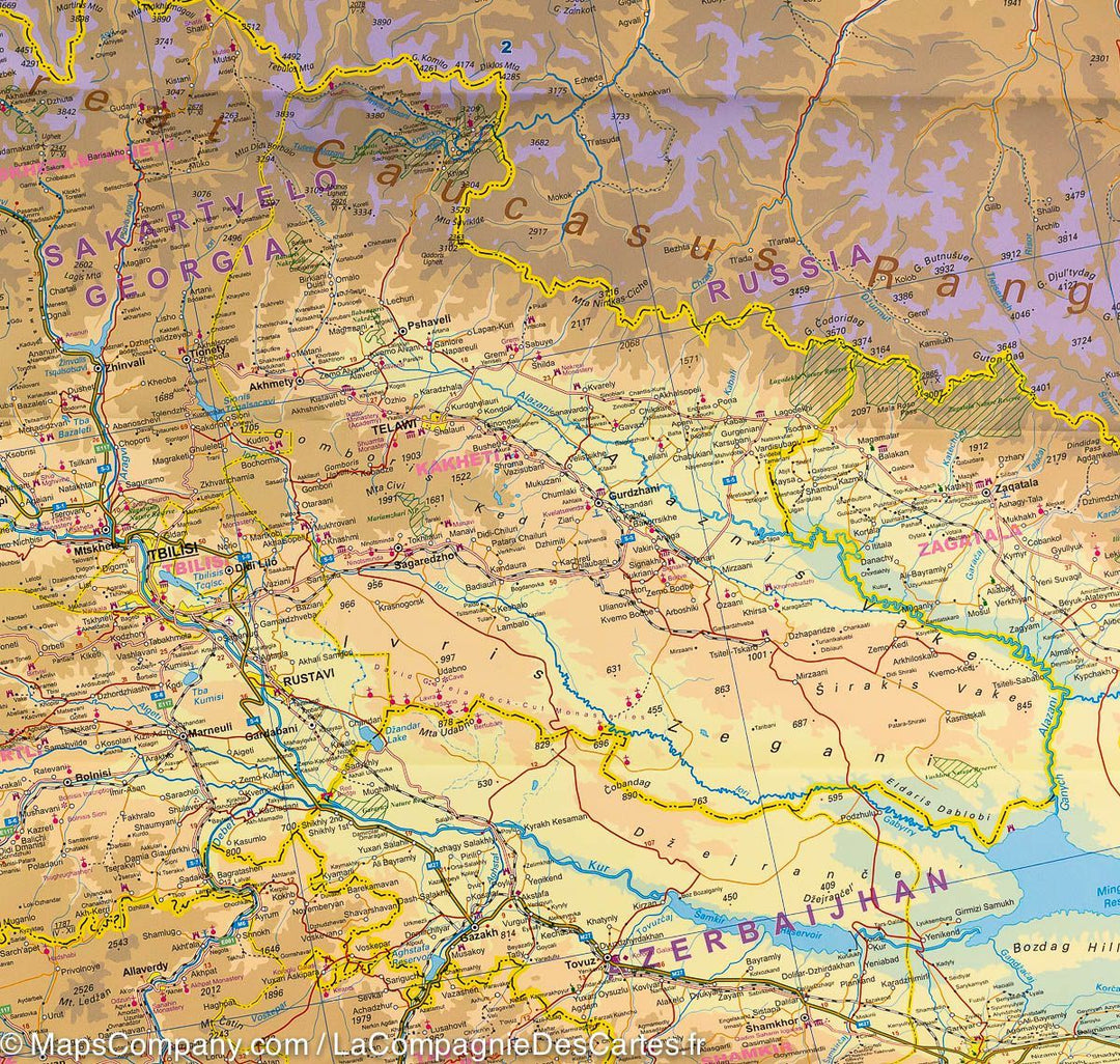 Carte du Caucase | ITM - La Compagnie des Cartes