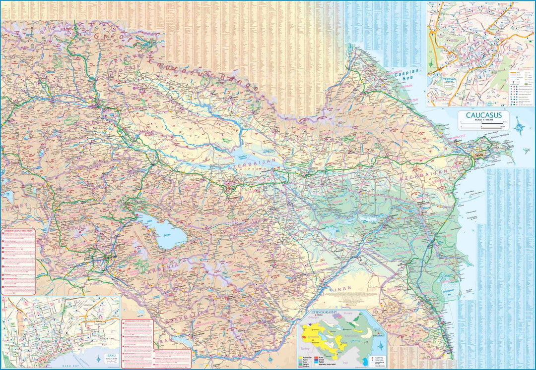 Carte de voyage - Caucase | ITM carte pliée ITM 