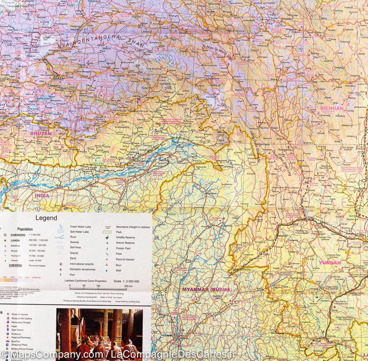 Carte de voyage - Chine Ouest | ITM carte pliée ITM 