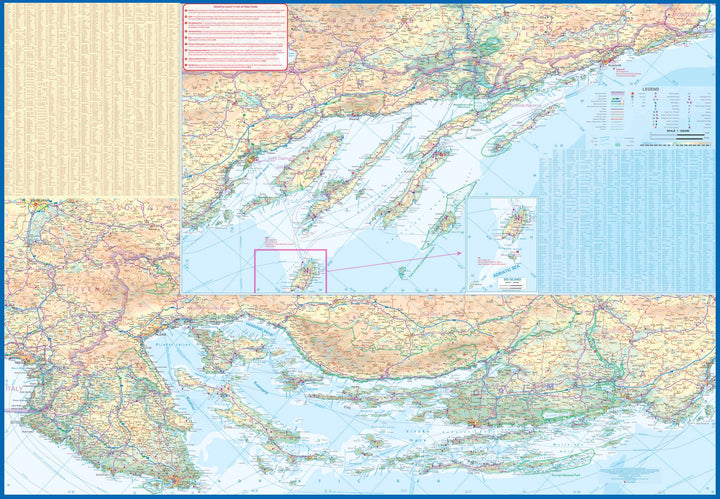 Carte de voyage - Côte croate et Plan de Dubrovnik | ITM carte pliée ITM 