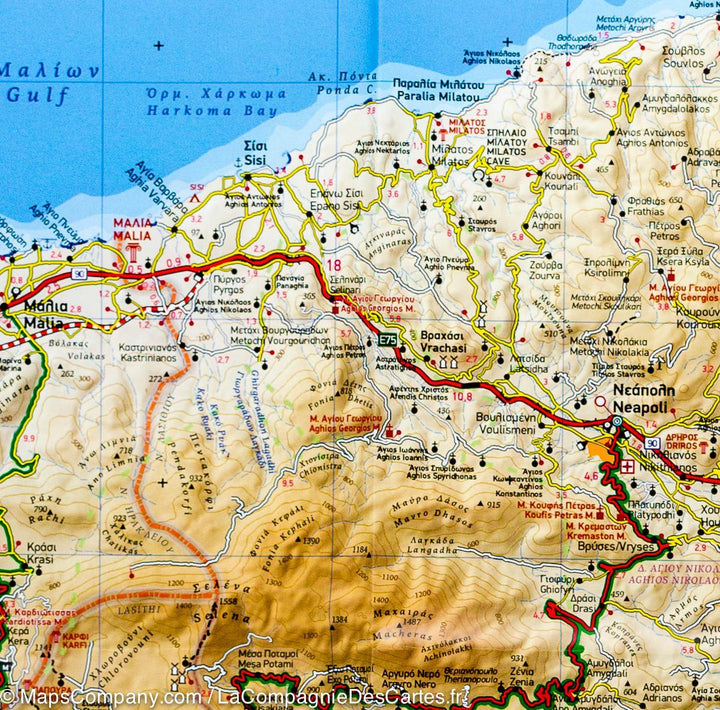 Carte de voyage - Crète Est | Terrain Cartography carte pliée Terrain Cartography 