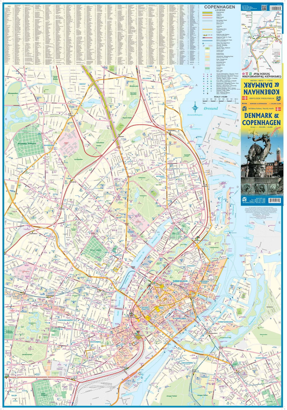 Carte du Danemark et Plan de Copenhague | ITM - La Compagnie des Cartes