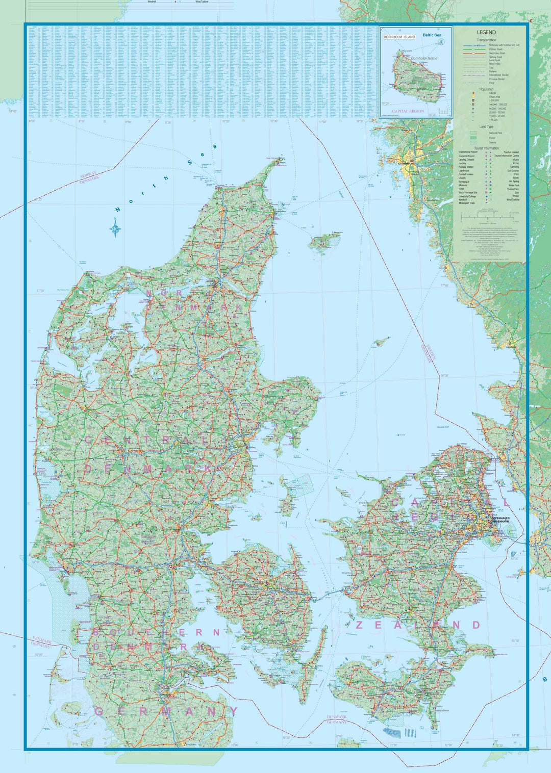 Carte du Danemark et Plan de Copenhague | ITM - La Compagnie des Cartes