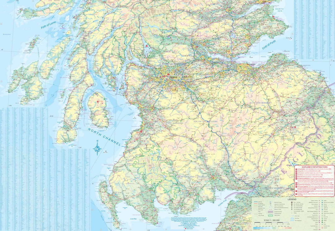 Carte de voyage - Ecosse Centre et Sud | ITM carte pliée ITM 