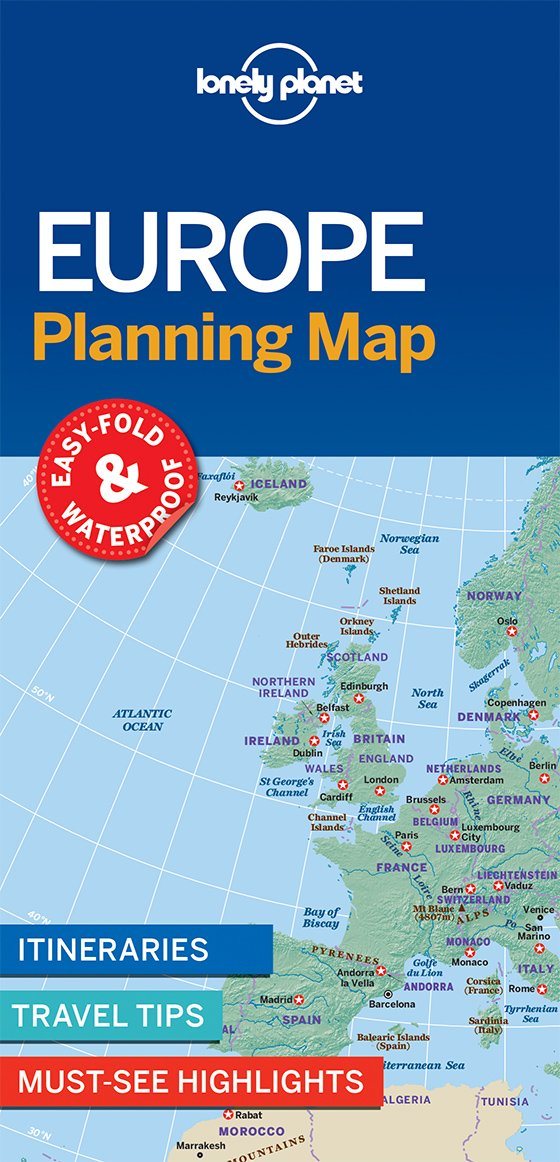 Carte de voyage (en anglais) - Europe | Lonely Planet carte pliée Lonely Planet 