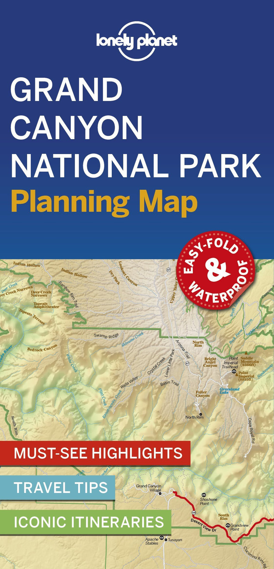 Carte de voyage (en anglais) - Grand Canyon national park | Lonely Planet carte pliée Lonely Planet 