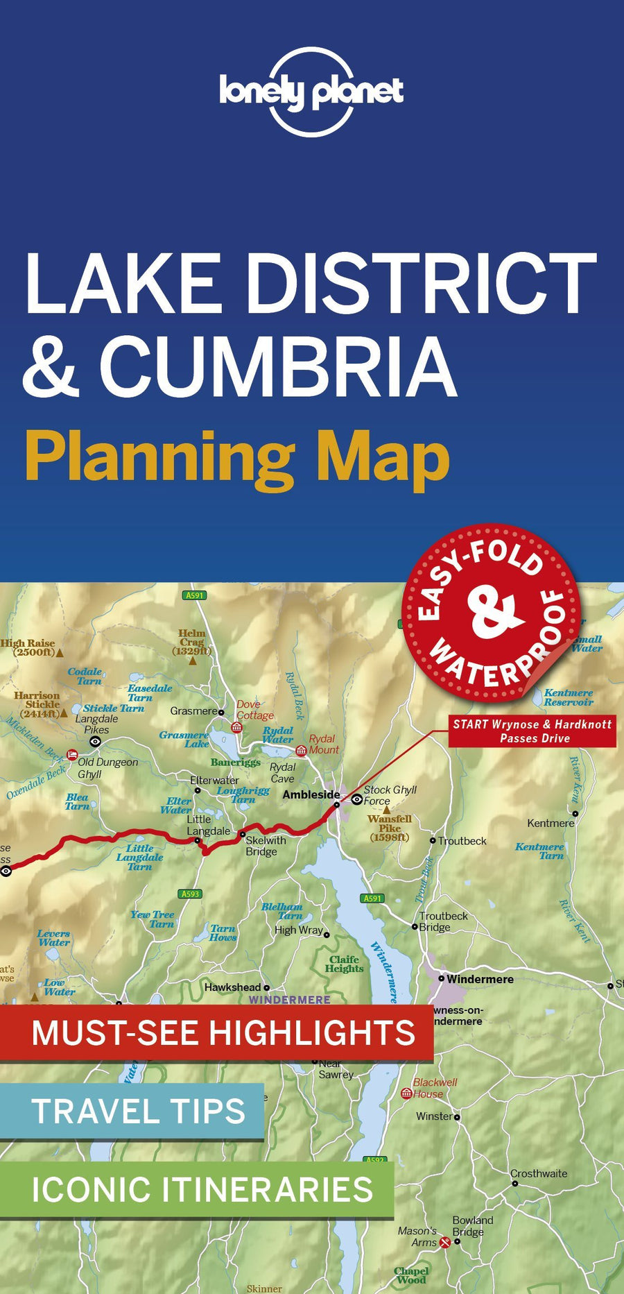 Carte de voyage (en anglais) - Lake District & Cumbria | Lonely Planet carte pliée Lonely Planet 