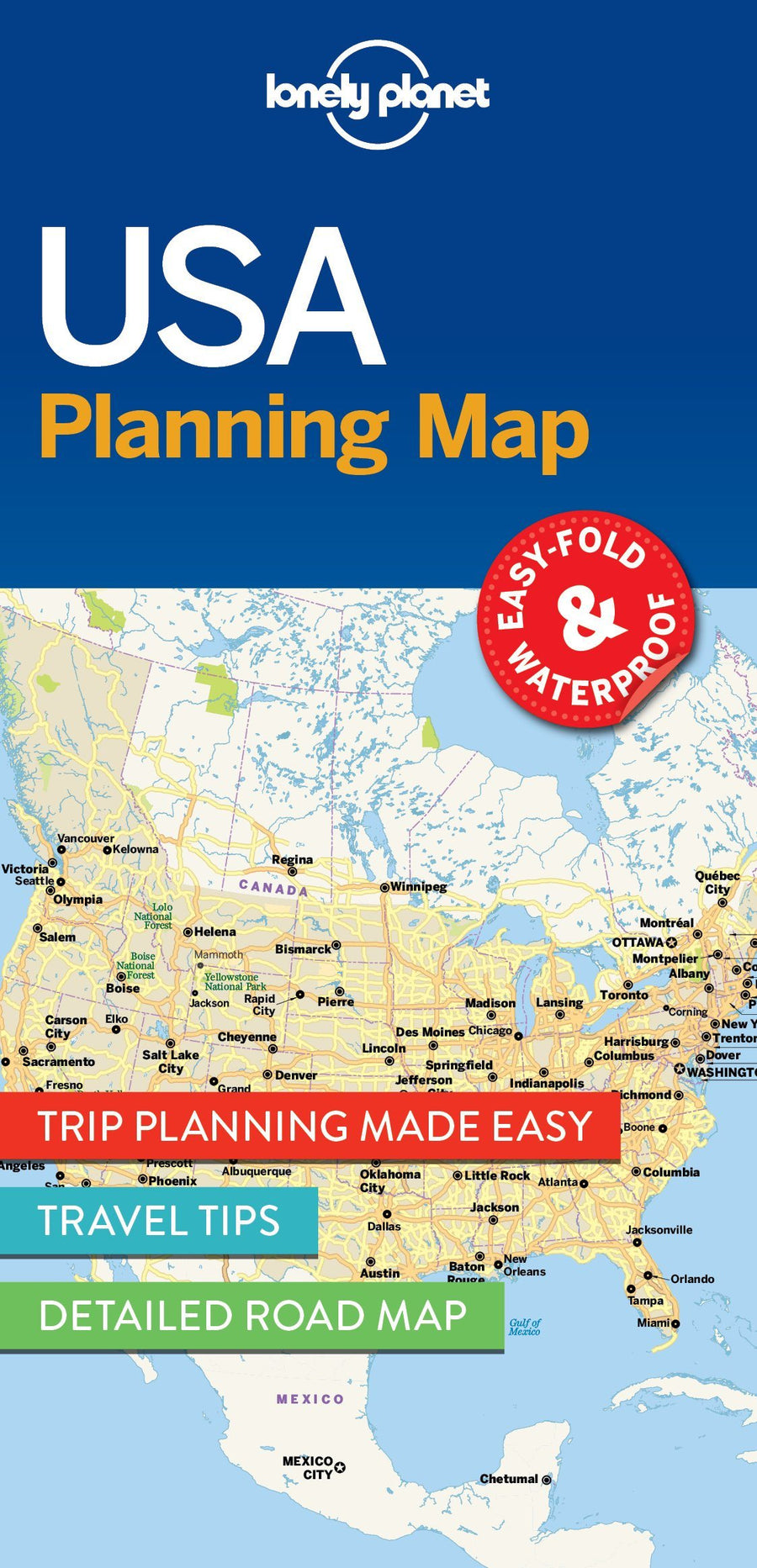 Carte de voyage (en anglais) - USA | Lonely Planet carte pliée Lonely Planet 