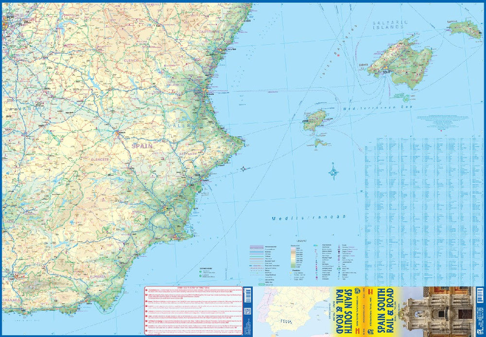 Detailed road map of Algarve with other marks, Algarve, Portugal, Europe, Mapsland