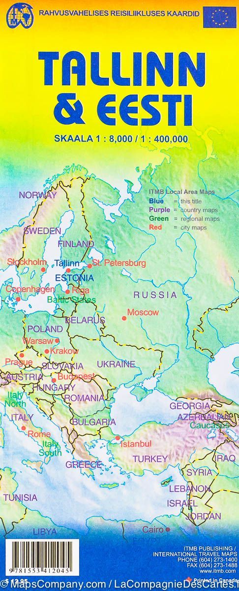 Carte de voyage - Estonie & Plan de Tallinn | ITM carte pliée ITM 