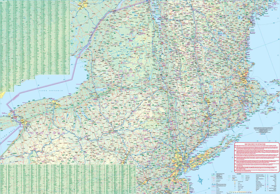 Carte de voyage - État de New York & Plan de Manhattan | ITM carte pliée ITM 