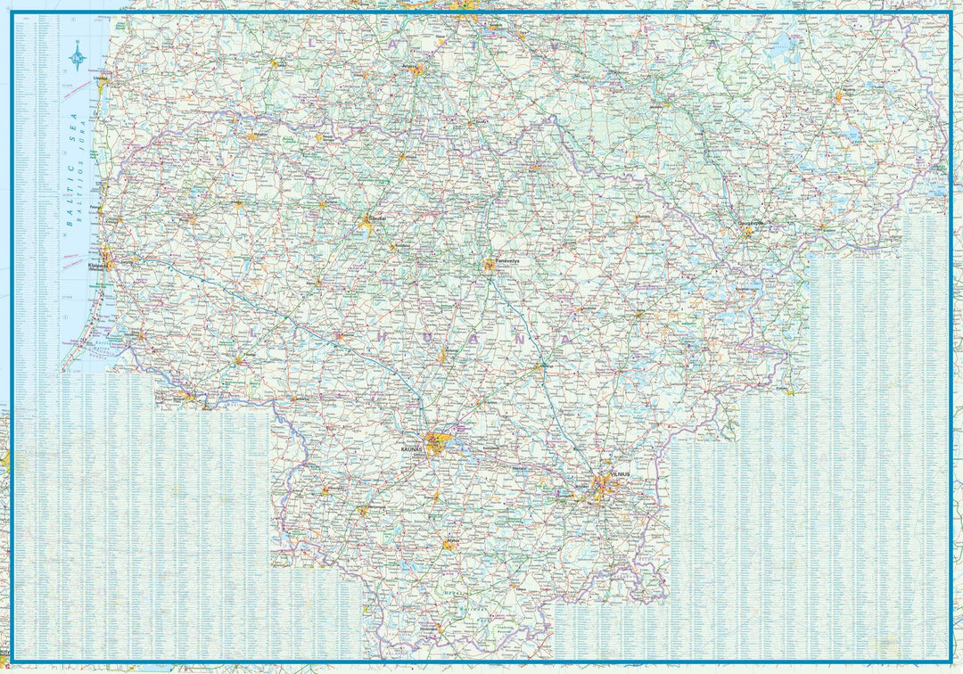 Carte de voyage - Etats Baltes | ITM carte pliée ITM 