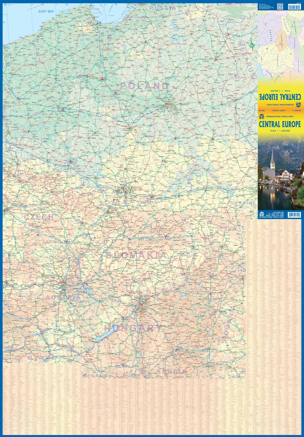 Carte de voyage - Europe Centrale | ITM carte pliée ITM 