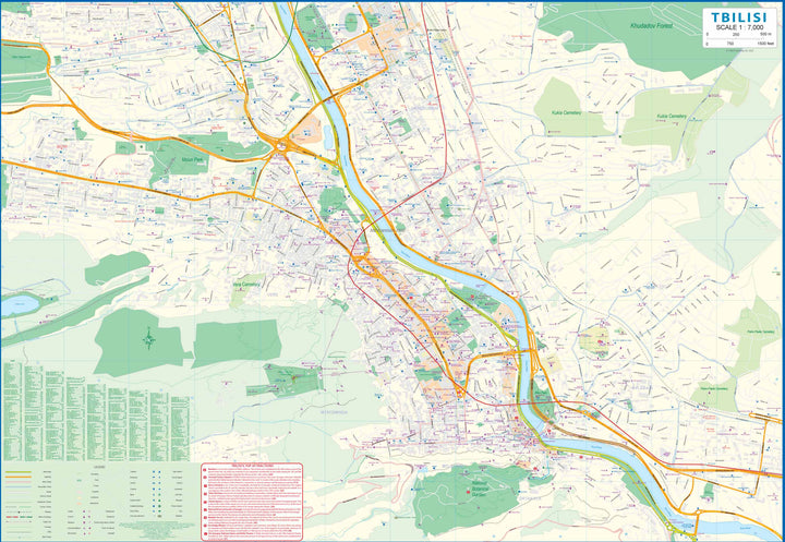 Carte de voyage - Géorgie & Plan de Tbilissi | ITM carte pliée ITM 