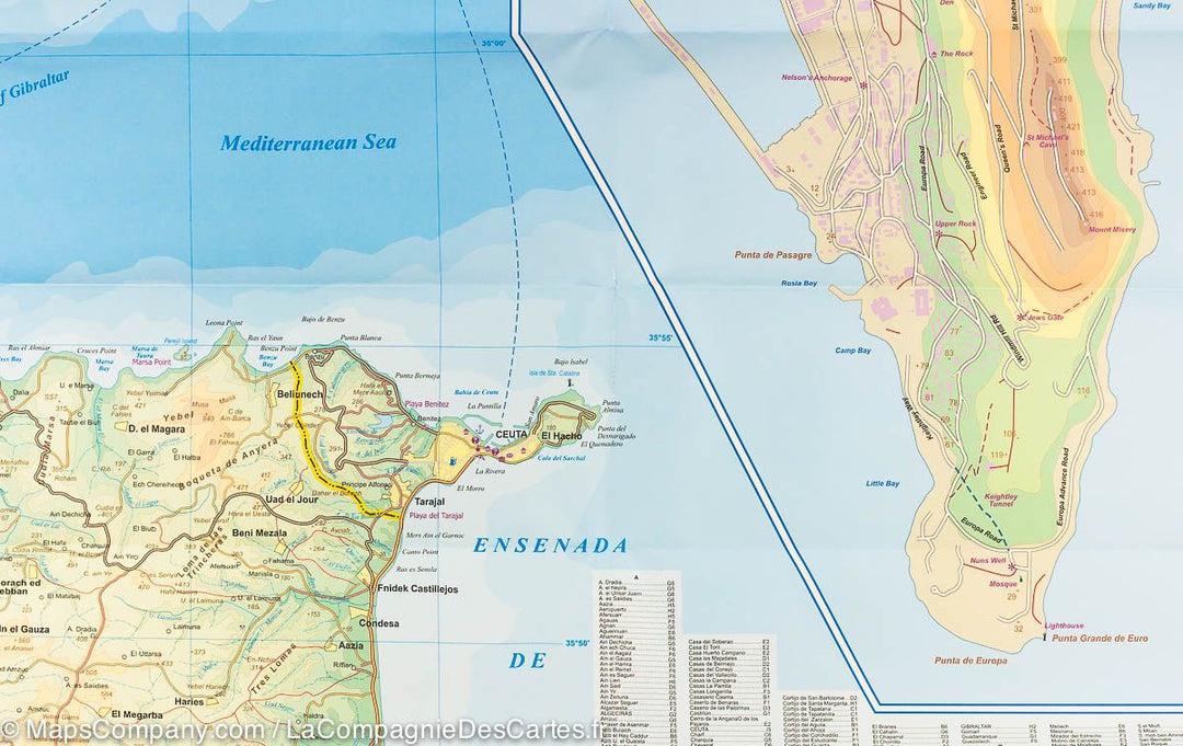 Carte de voyage - Gibraltar | ITM carte pliée ITM 