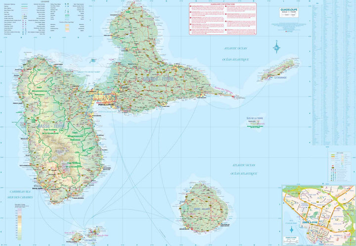 Carte de voyage - Guadeloupe & Dominique | ITM carte pliée ITM 