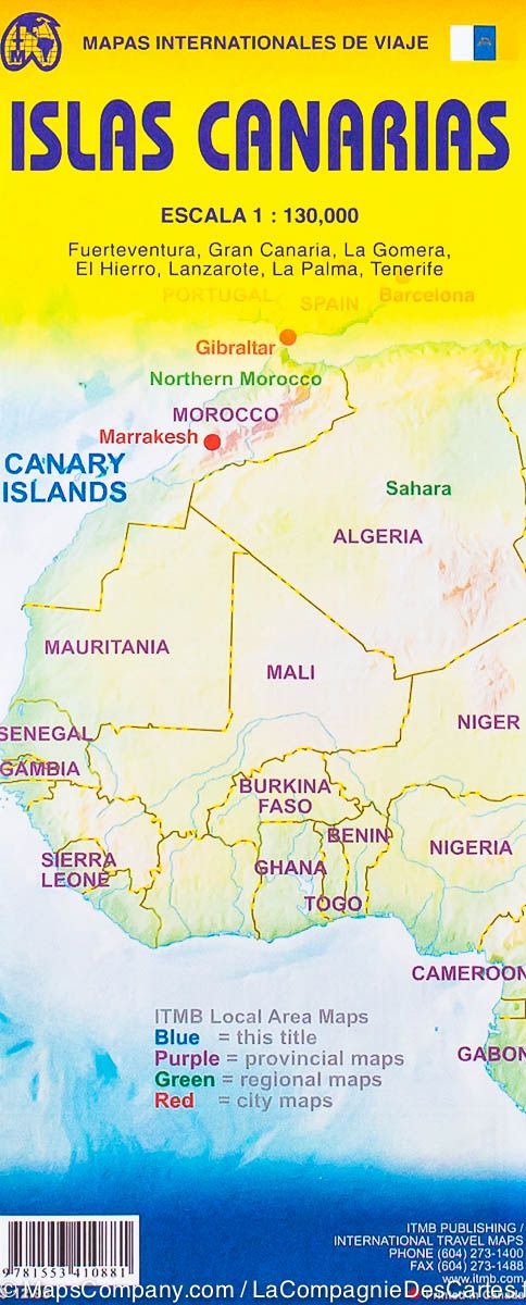 Carte de voyage - Iles Canaries | ITM carte pliée ITM 