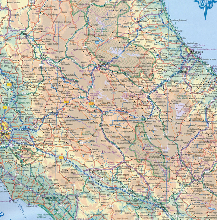 Carte de voyage - Italie (Routes et chemins de fer) | ITM carte pliée ITM 
