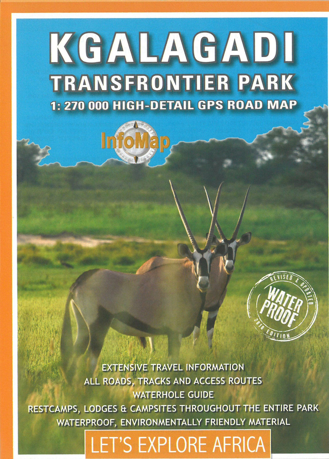 Carte de voyage - Kgalagadi Transfrontier Park (Afrique du Sud) | Infomap carte pliée Infomap 