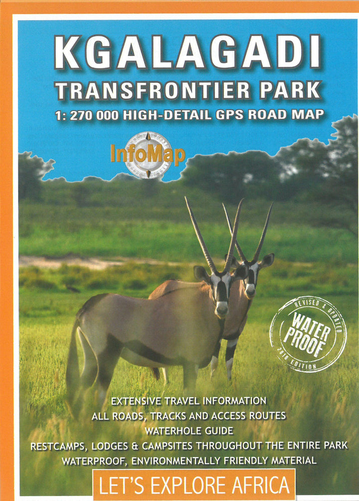 Carte de voyage - Kgalagadi Transfrontier Park (Afrique du Sud) | Infomap carte pliée Infomap 