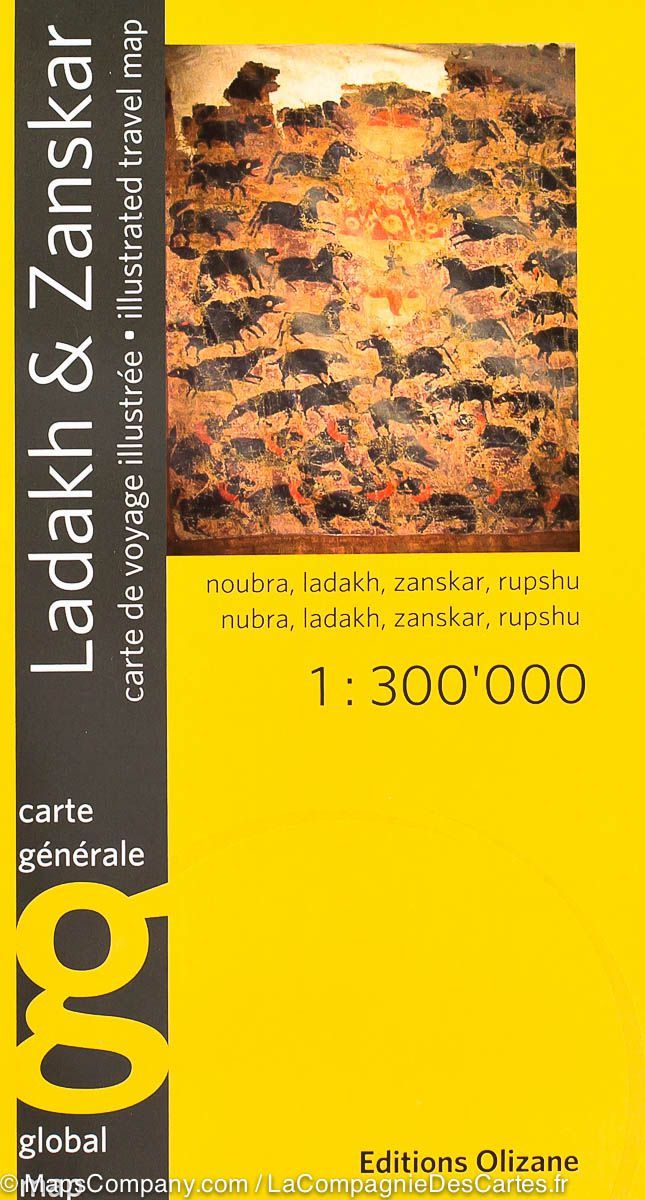 Carte de voyage du Ladakh et Zanskar (Inde) | Olizane - La Compagnie des Cartes