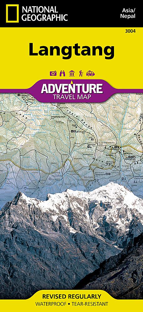 Carte de voyage - Langtang (Népal) | National Geographic carte pliée National Geographic 