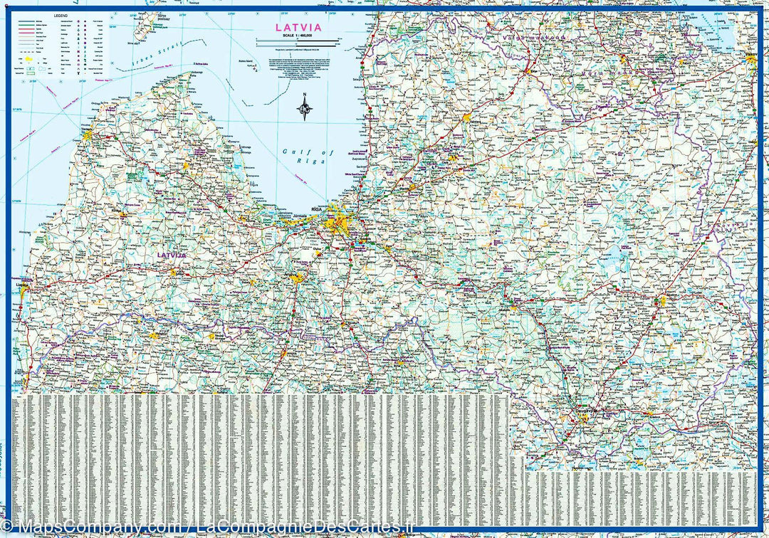 Carte de voyage - Lettonie & Plan de Riga | ITM carte pliée ITM 