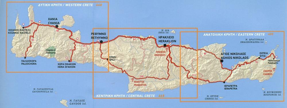 Carte de voyage n° 448 - Crète Ouest | Terrain Cartography carte pliée Terrain Cartography 