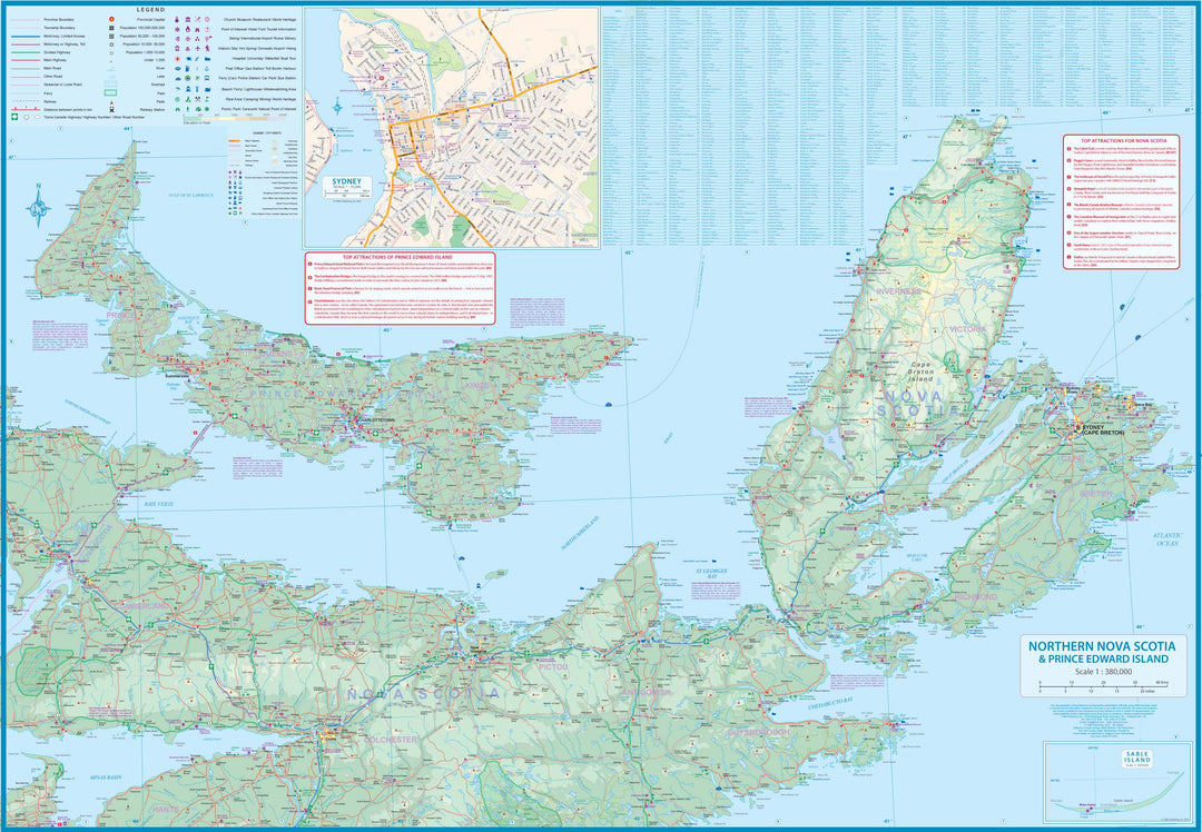 Carte de voyage - Nouvelle Ecosse & Ile du Prince Edouard (Canada) | ITM carte pliée ITM 