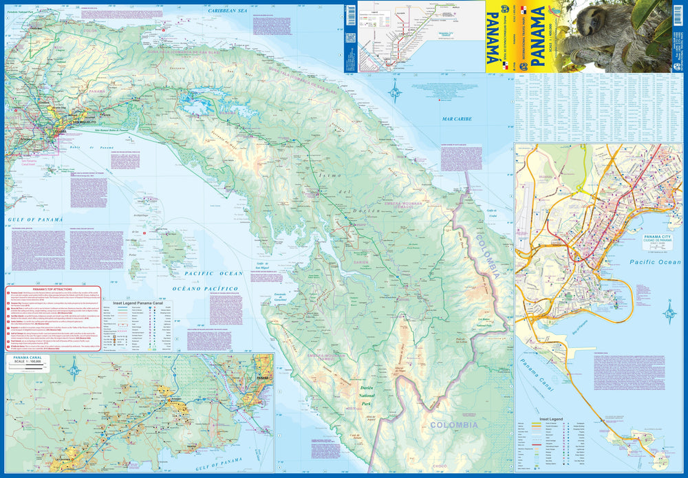 Carte de voyage - Panama | ITM carte pliée ITM 