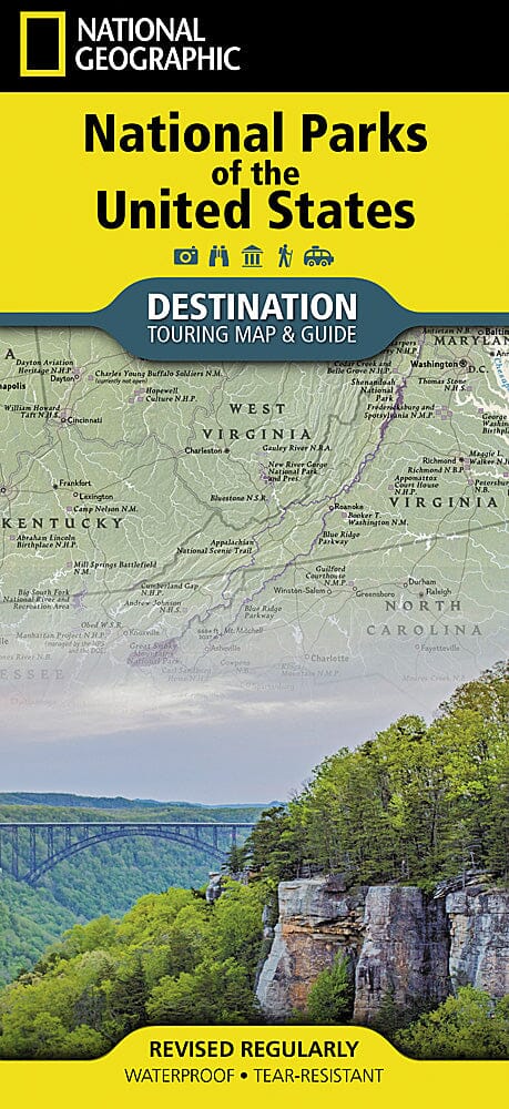 Carte de voyage - Parcs nationaux des États-Unis | National Geographic Maps carte murale petit tube National Geographic 