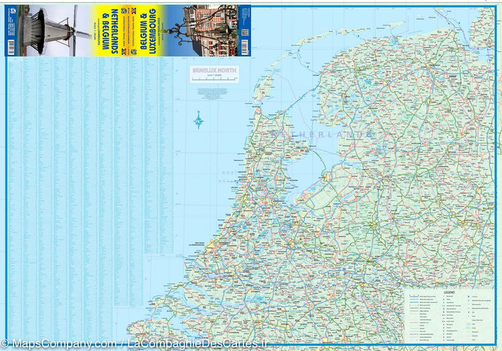 Carte de voyage - Pays-Bas, Belgique & Luxembourg | ITM carte pliée ITM 