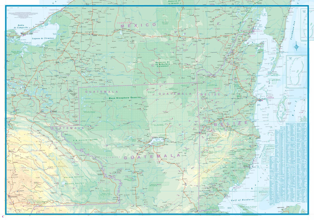 Carte de la Péninsule du Yucatan (Mexique) | ITM - La Compagnie des Cartes